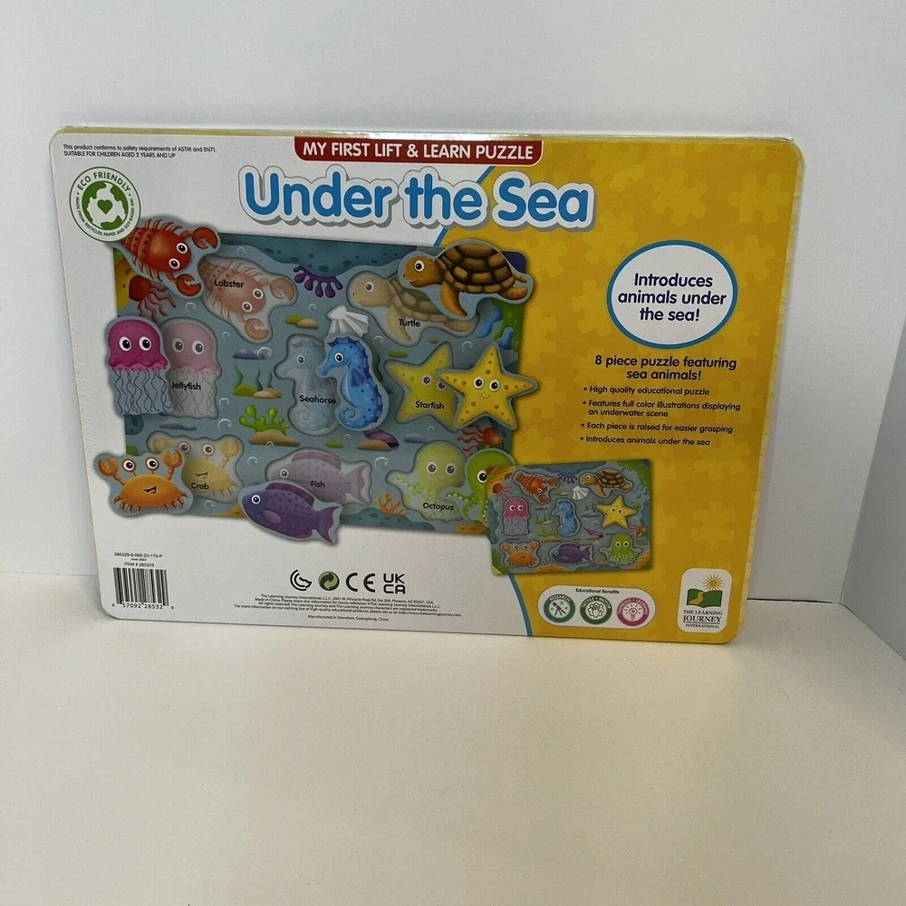 My First lift & Learn under the sea 8 pcs Puzzle by the learning Journey 2-5 yrs